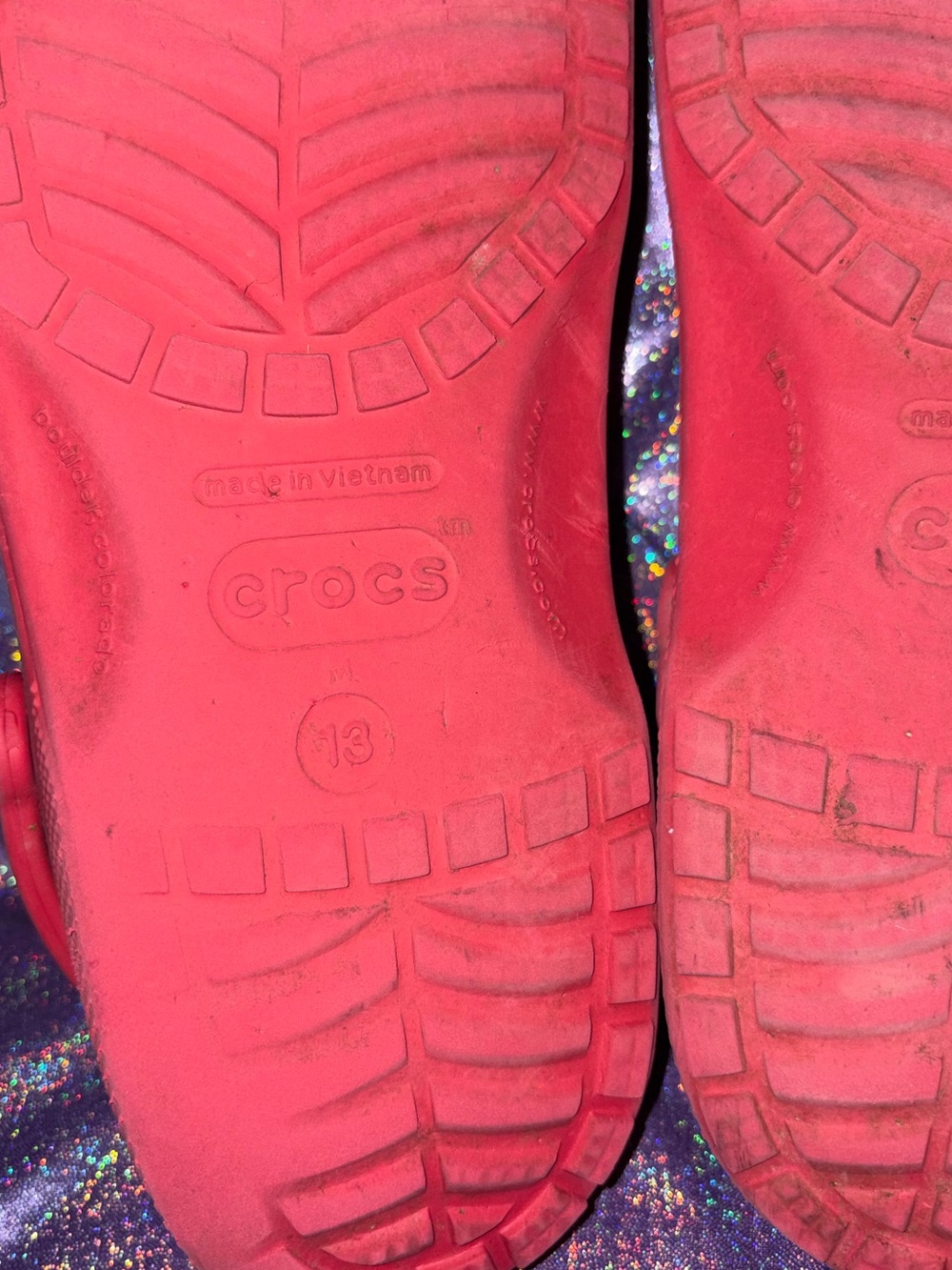 Mens Red Crocs - Picture 9 of 11
